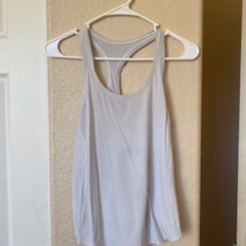White Lululemon workout tank top